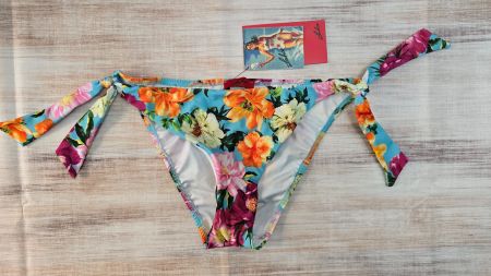 Lahco Bikini Hose - 38 - Türkis-Multi 👙 „Acapulco“