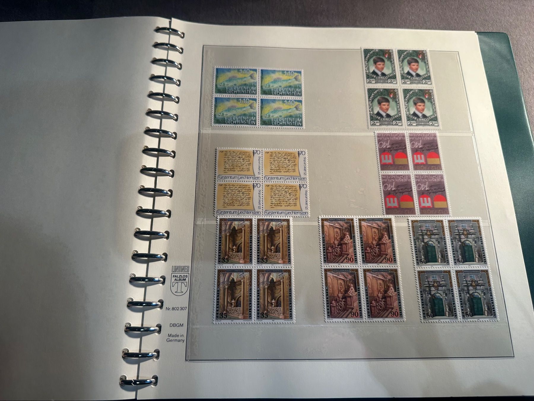 Tutti i francobolli: Sammlung 4er Blöcke Postfrisch** FL Lichtenstein 235+ Stück – Usato da Stettfurt venduto da 2442 6