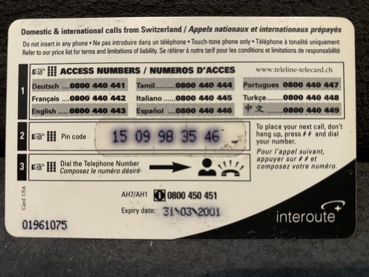 Telefon- & Taxkarten: Teleline – Gebraucht aus Lausanne von babacard10 1