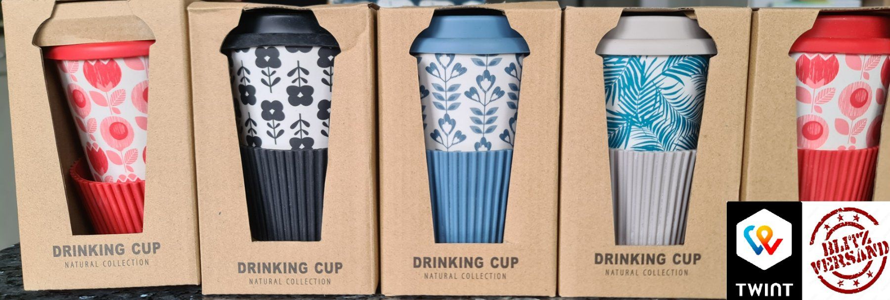 Tassen: 5 Stück Trinkbecher 400ml Natural Collection – Neu und originalverpackt aus Uerkheim von Kaufoption