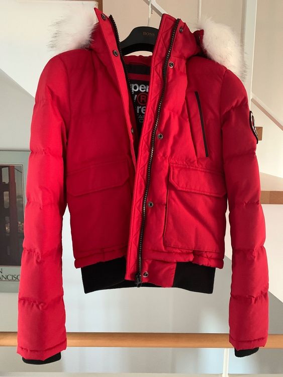 Everest ella bomber hot sale jacket red