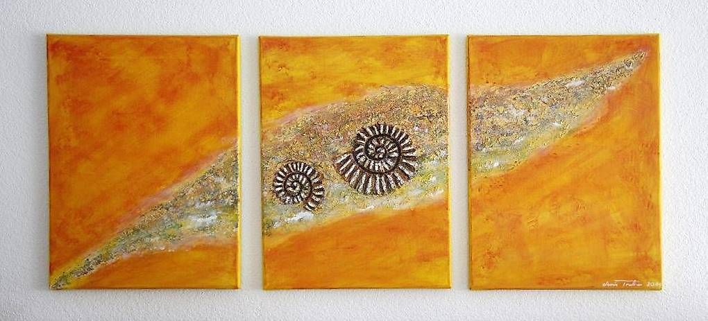 Gemälde: Acrylbild Ammoniten – Gebraucht aus Romanshorn von Besan