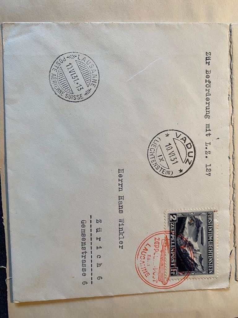 Tutti i francobolli: Los 27 Zeppelinmarken Liechtenstein 1931 – Usato da Niederweningen venduto da rimicanardo 4
