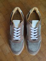 NEU Sneaker braun grau Leder Made in Italy 