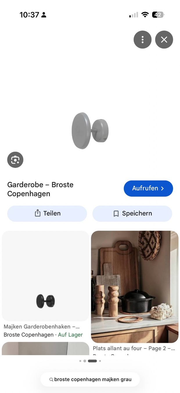 Broste Tutte le decorazioni: Wandhacken Broste Copenhagen Eisen grau Neu – Usato da Nussbaumen AG venduto da normajeanbaker 4