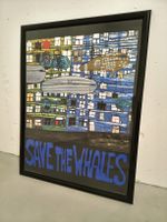 Hundertwasser Plakat „Save the Whales“ (1984) Schön gerahmt