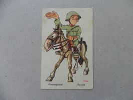 CH Humor Motiv Karte Miltär Rueblikarte Bären Katzen ca.1940