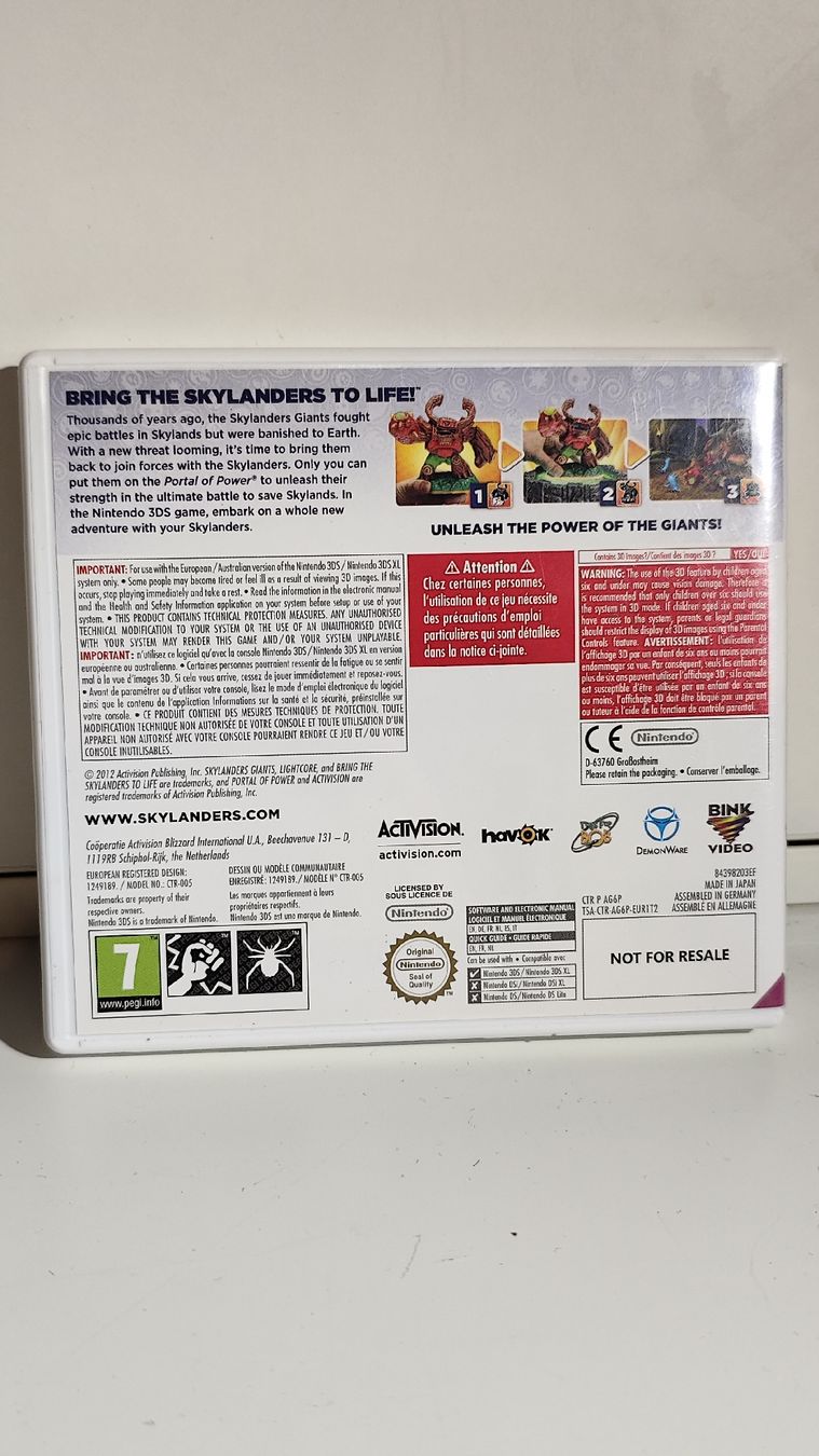 Nintendo Giochi: Skylanders Giants 3DS Spiel mit Anleitung – Usato da La Tour de Peilz venduto da Dejobokin 1