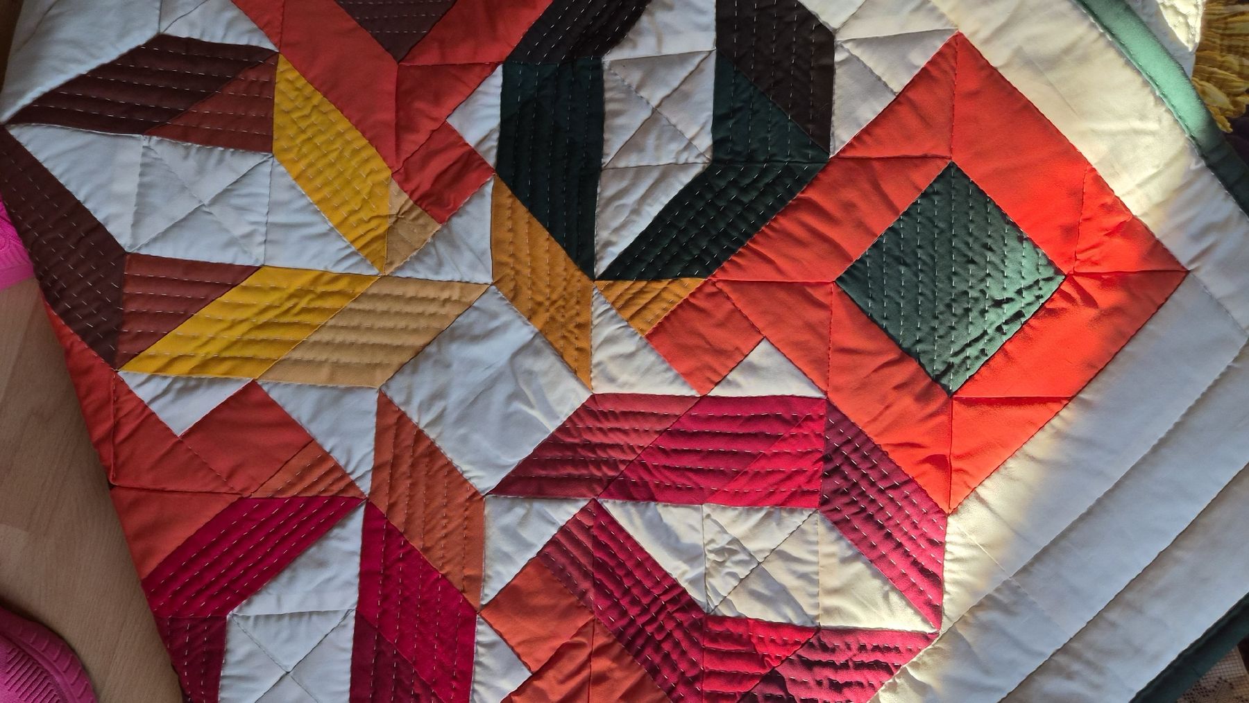 Coperte: Patchwork Decken und Topflappen Set verschiedene Motive 70er – Nuovo (secondo la descrizione) da Kölliken venduto da MissesBossTop1 6