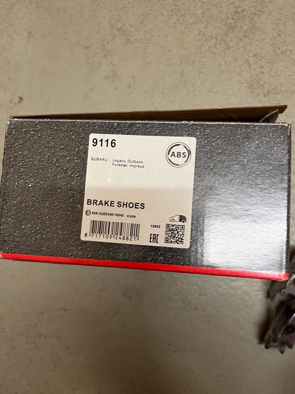 Subaru Alle Autoersatzteile: A.B.S. Handbremsbacken – 9116 - Neu – Neu (gemäss Beschreibung) aus Bischofszell von VolvoT5 2
