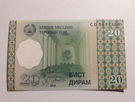 TADSCHIKISTAN - 20 Dirams 1999 UNC (CD1911136)