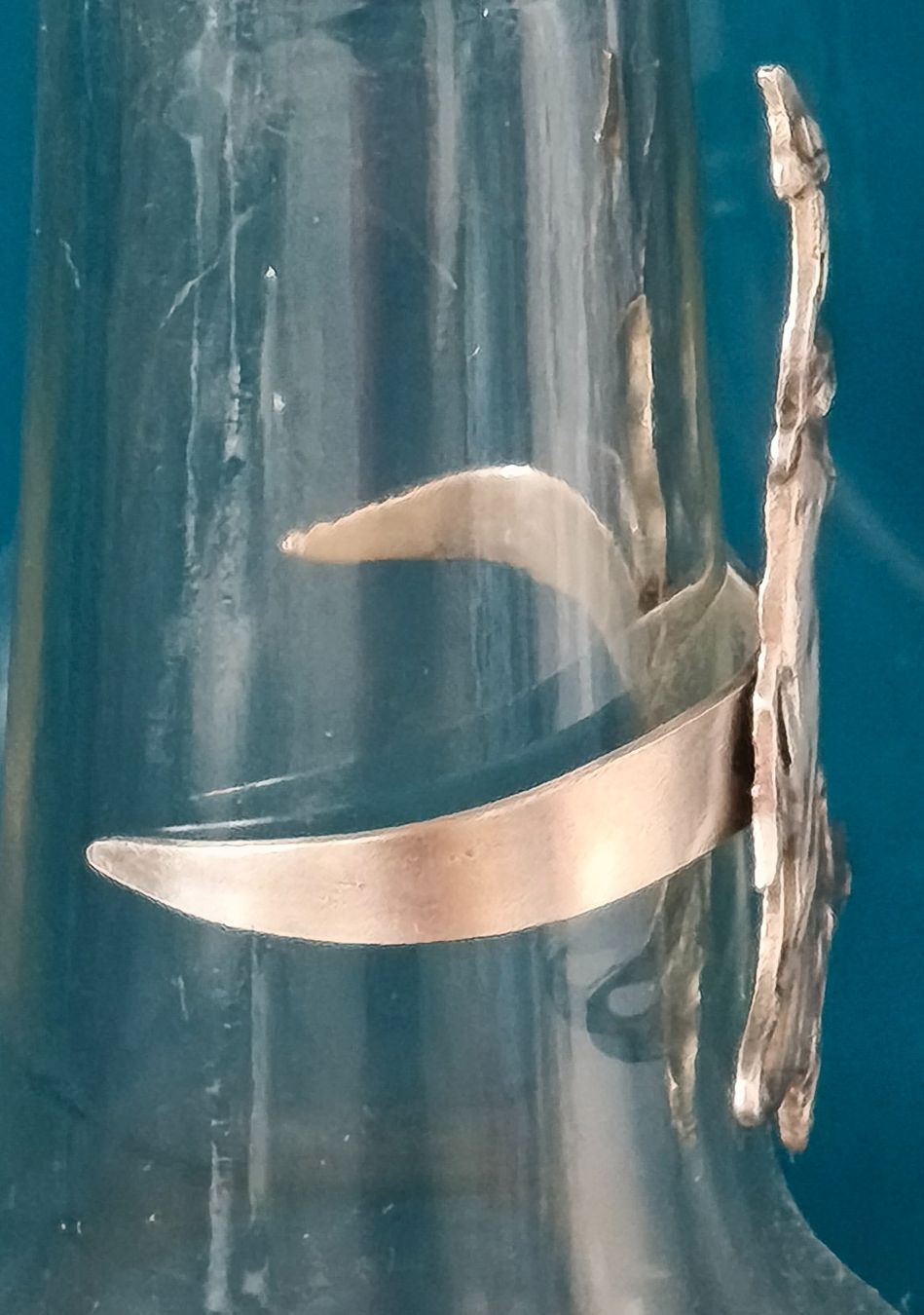 Anelli: Statement Ring Jugendstilmotiv Band Silber – Usato da Zürich venduto da Tanteemma369 4