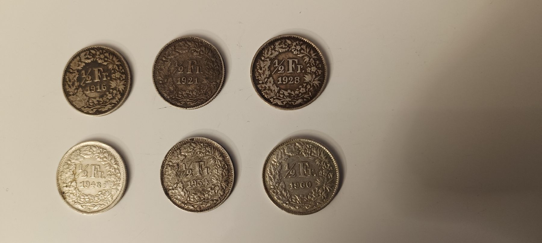 Toutes les monnaies: 6x Schweizer 0.50 Franken – D'occasion à Pfäffikon ZH par K-V-M 1