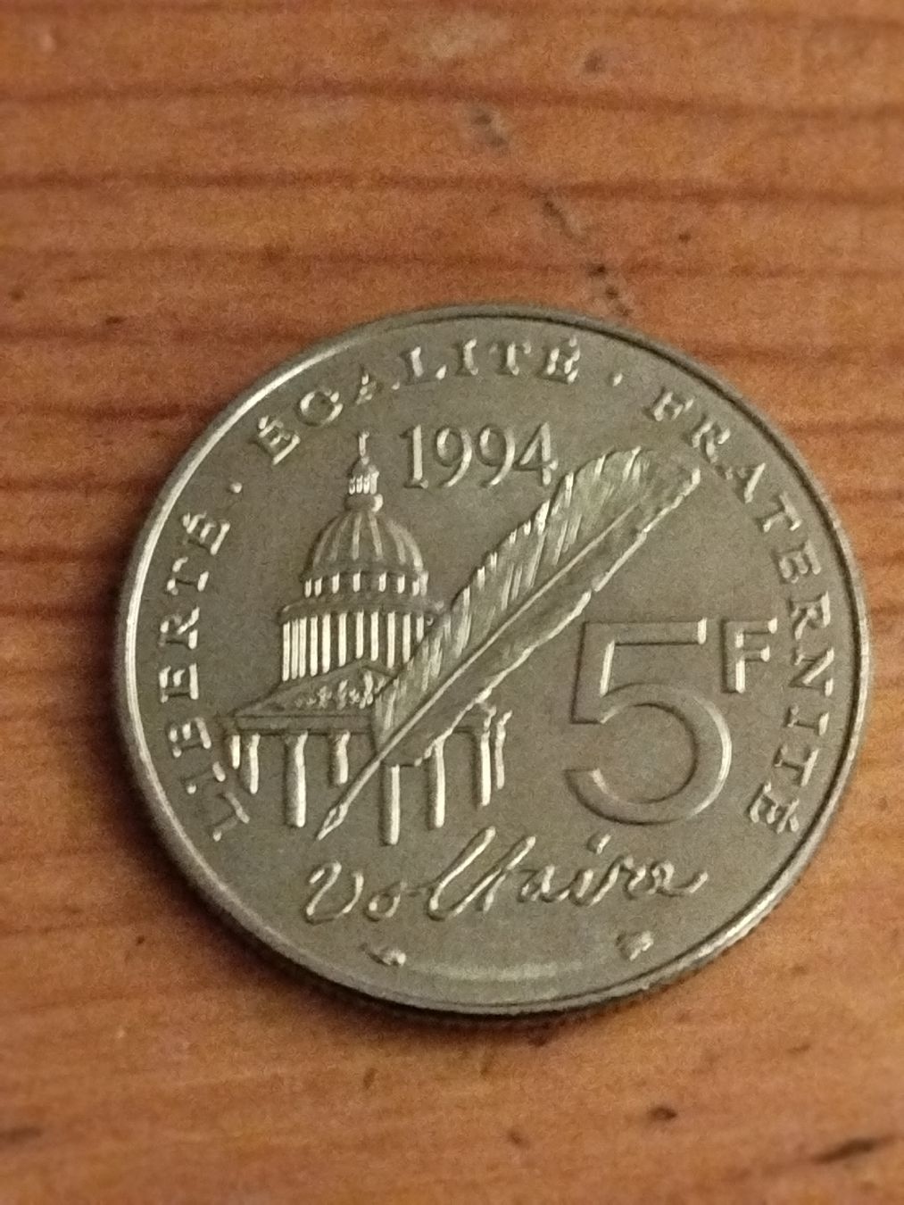 Alle Münzen: Pièce commémorative 5 francs français Voltaire 1994 – Neu (gemäss Beschreibung) aus Châtel St Denis von Magil71 1