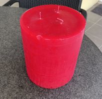 Rote 3-Docht Kerze