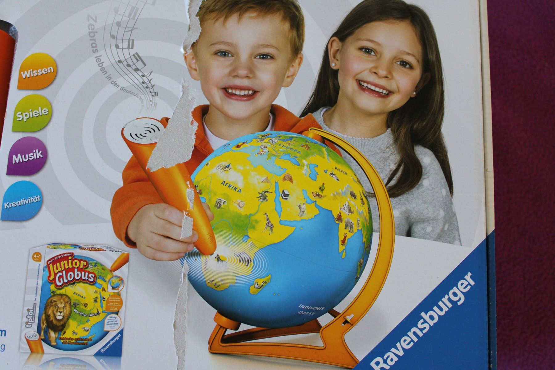 Ravensburger Giochi: tiptoi Starterset mit create Stift und Junior Globus – Nuovo (secondo la descrizione) da Müllheim Dorf venduto da Seeeule01 8