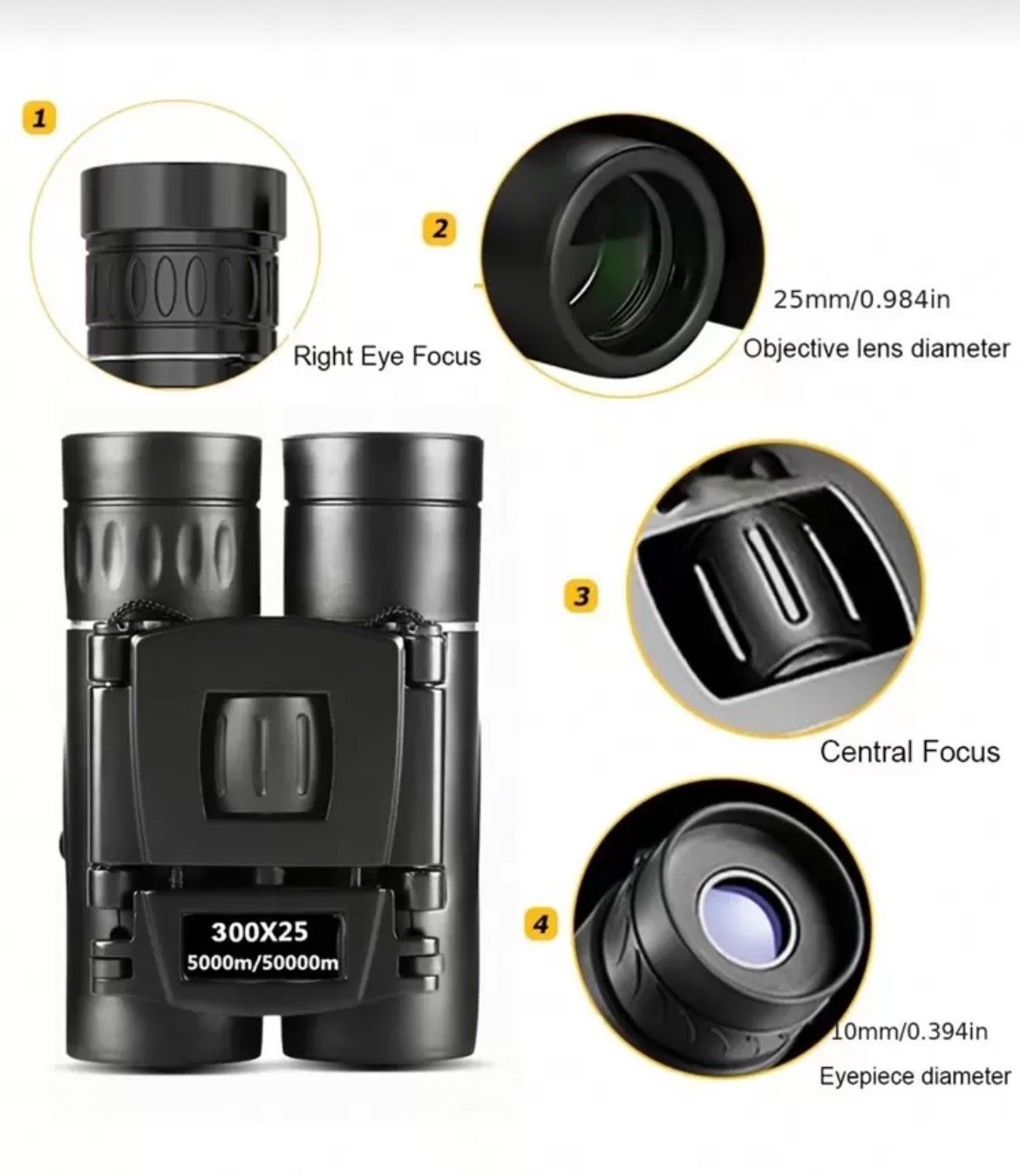 Jumelles: HD Zoom Feldstecher 300X25 – Neuf avec emballage d'origine à Emmenbrücke par ShopDirect 3