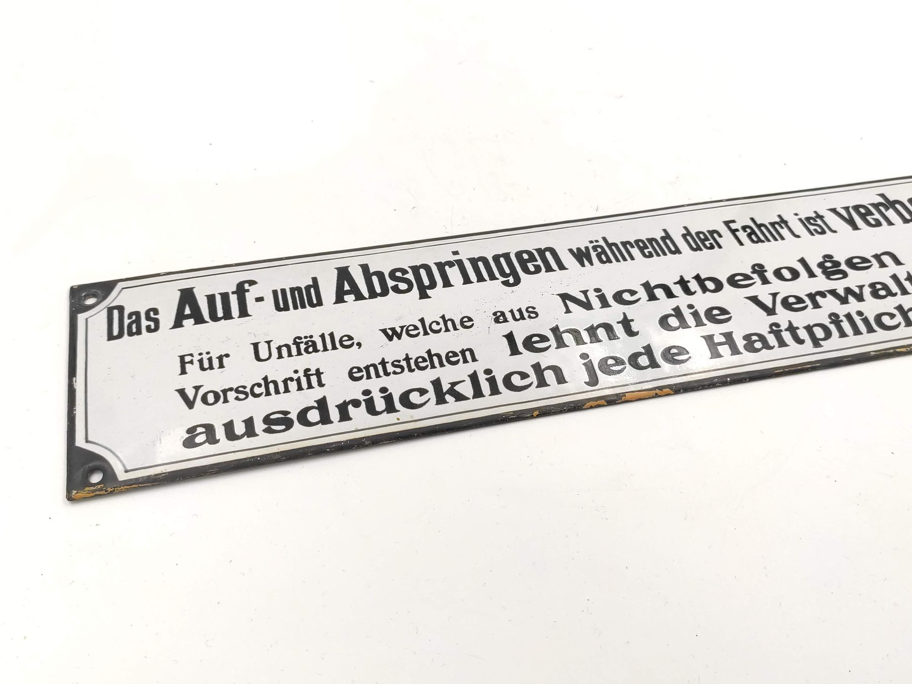 SBB/CFF/FFS Schilder: Vintage Emaille-Schild, original – Gebraucht aus Kreuzlingen von Tewes 2