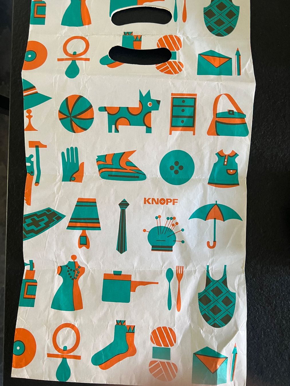 Borse: Retro Einkaufstüte des Warenhauses "Knopf" – Usato da Aesch BL venduto da Sam-3