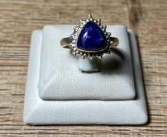 natürlicher Blauer Saphir - 925 Silberring orientalisch