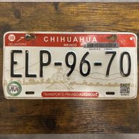 🇲🇽 Mexiko Autoschild, Chihuahua ELP-96-70 - ORIGINAL