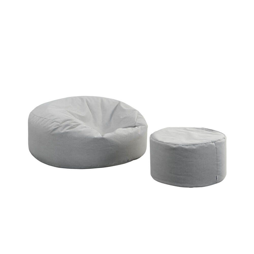 Poltrone: XXL Sitzsack mit Hocker MAGGY - Hellgrau – Nuovo e nell'imballaggio originale da Wallenwil venduto da toesstal-vertrieb 6