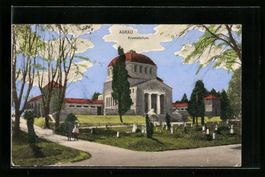 Aarau, Krematorium mit Friedhof und Kind