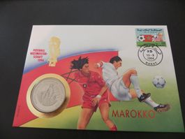 Münzbrief Äquatorial Guinea 1000 Francos 1994 - Fussball WM