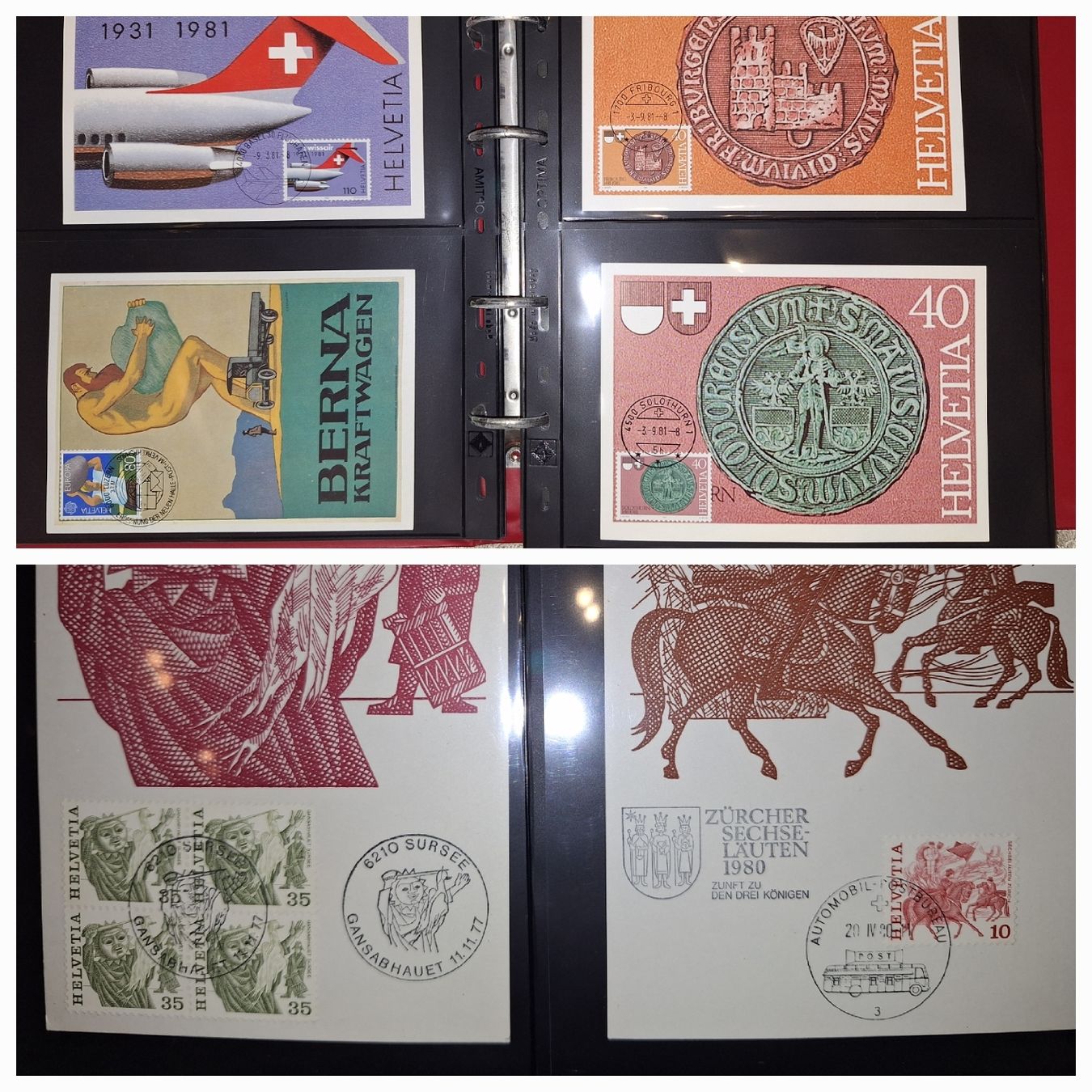 Alle Briefmarken: Maximumkarten und div. 113Stk. schweiz / Liechtenstein – Gebraucht aus Balgach von SIMEON27 6