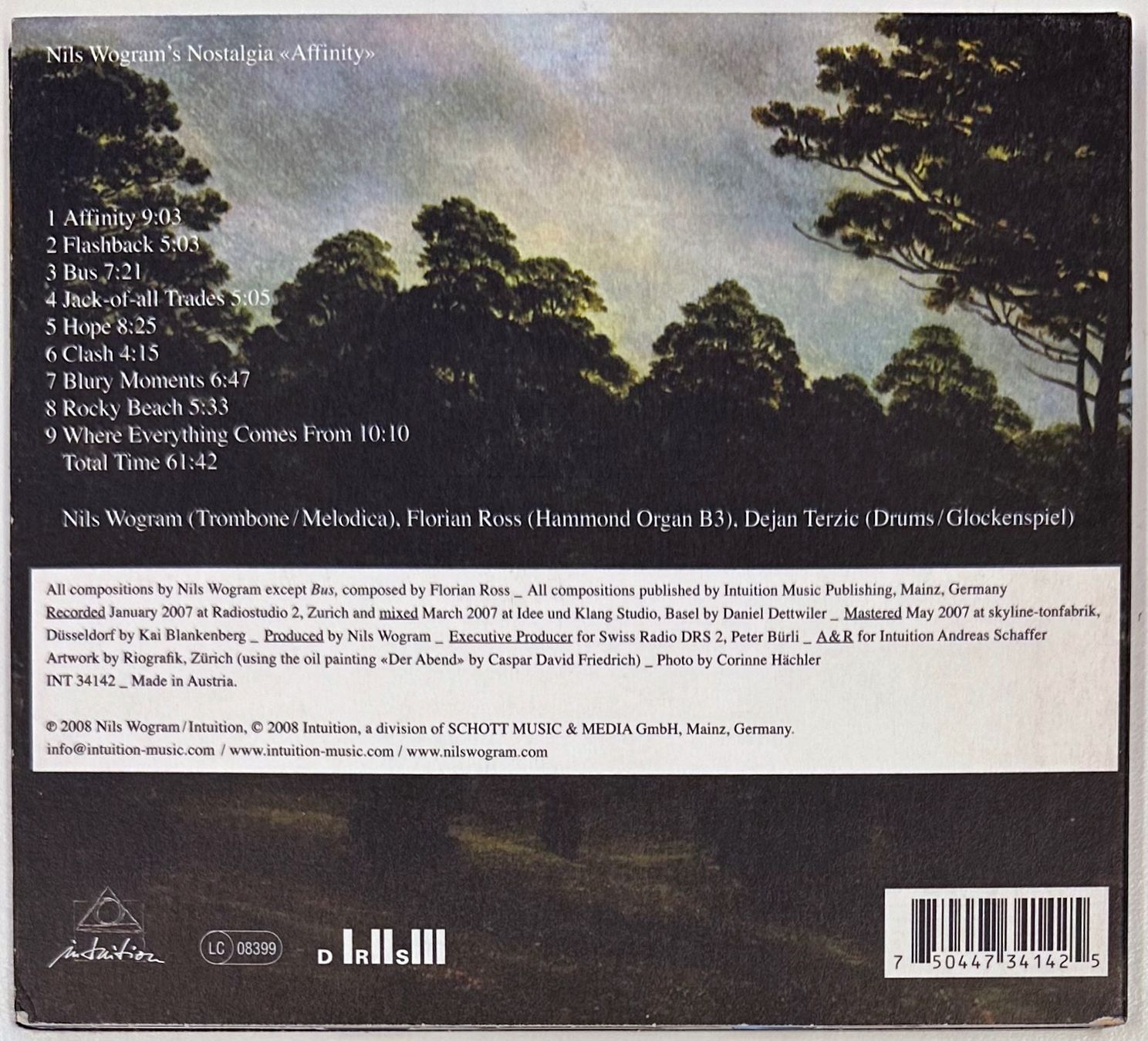 CD: Nils Wogram's Nostalgia – Affinity – Usato da Martigny venduto da jereq 1