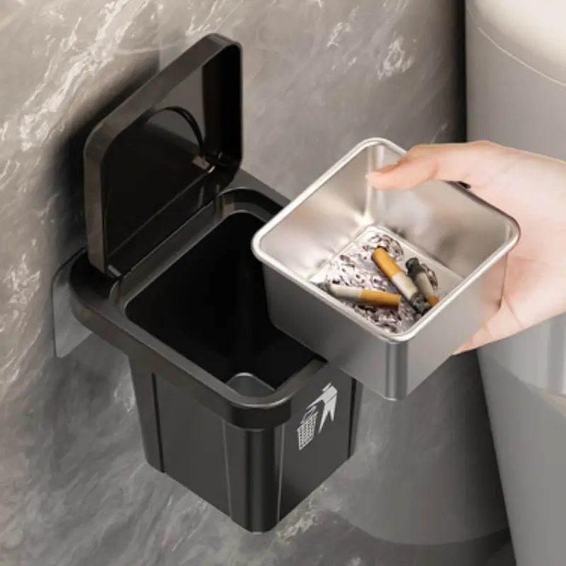 Aschenbecher: Mülltonnen Aschenbecher Ashtray Mülleimer Zigarette rauchen – Neu und originalverpackt aus Dättlikon von easythings 4