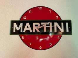 Wanduhr Martini aus Emaille gebraucht