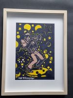 EDGAR BALTENSPERGER ACRYL MISCHTECHNIK SIGNIERT MIT RAHMEN