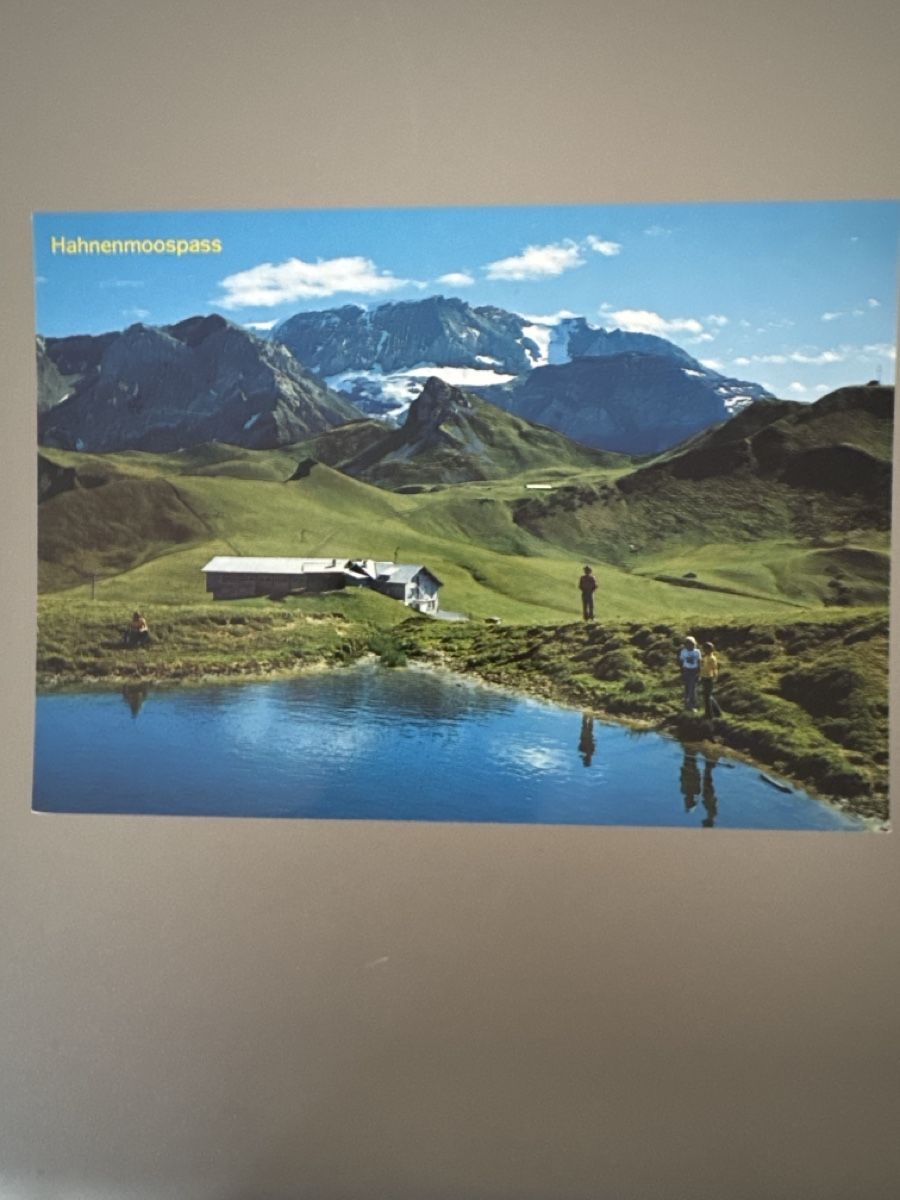 Cartoline postali: Hahnenmoospass Berghotel Adelboden Ansichtskarte  – Usato da Zürich venduto da Smarties13