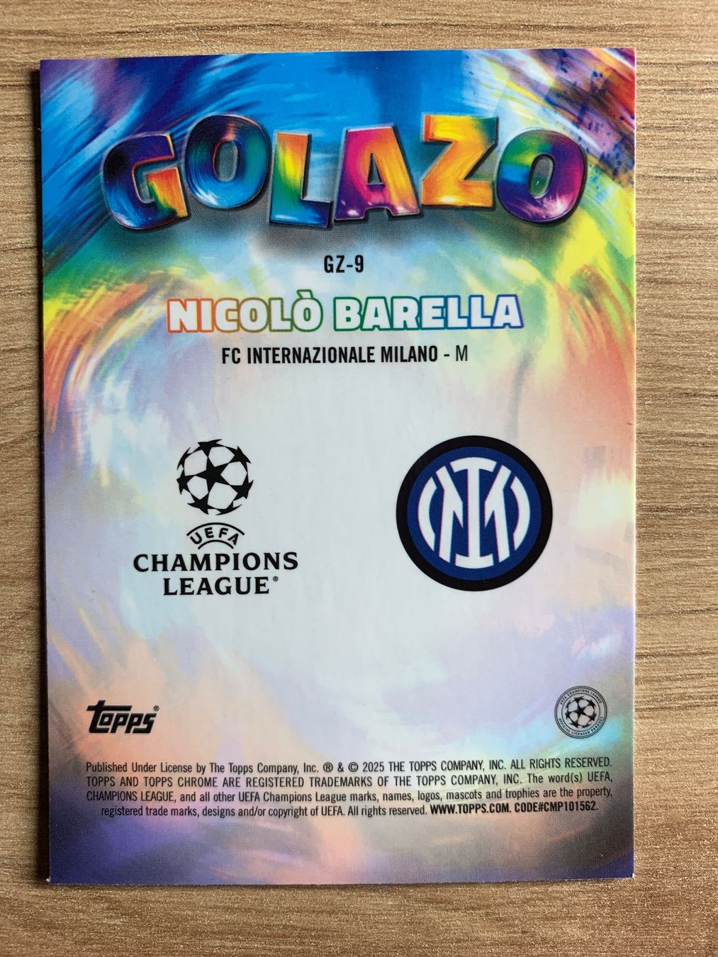 Cartes originaux Topps football à l'unité à collectionner