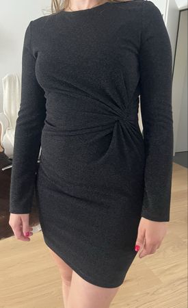 Festliches schwarz glitzernes Kleid von H&M Grösse M.