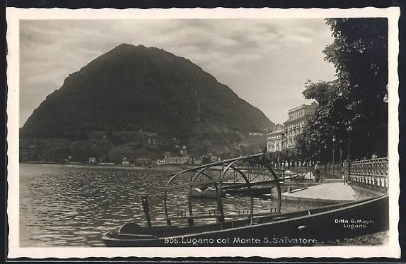 Cartes postales: Lugano, Panorama col Monte S. Salvatore – D'occasion à Berlin par bartko-reher