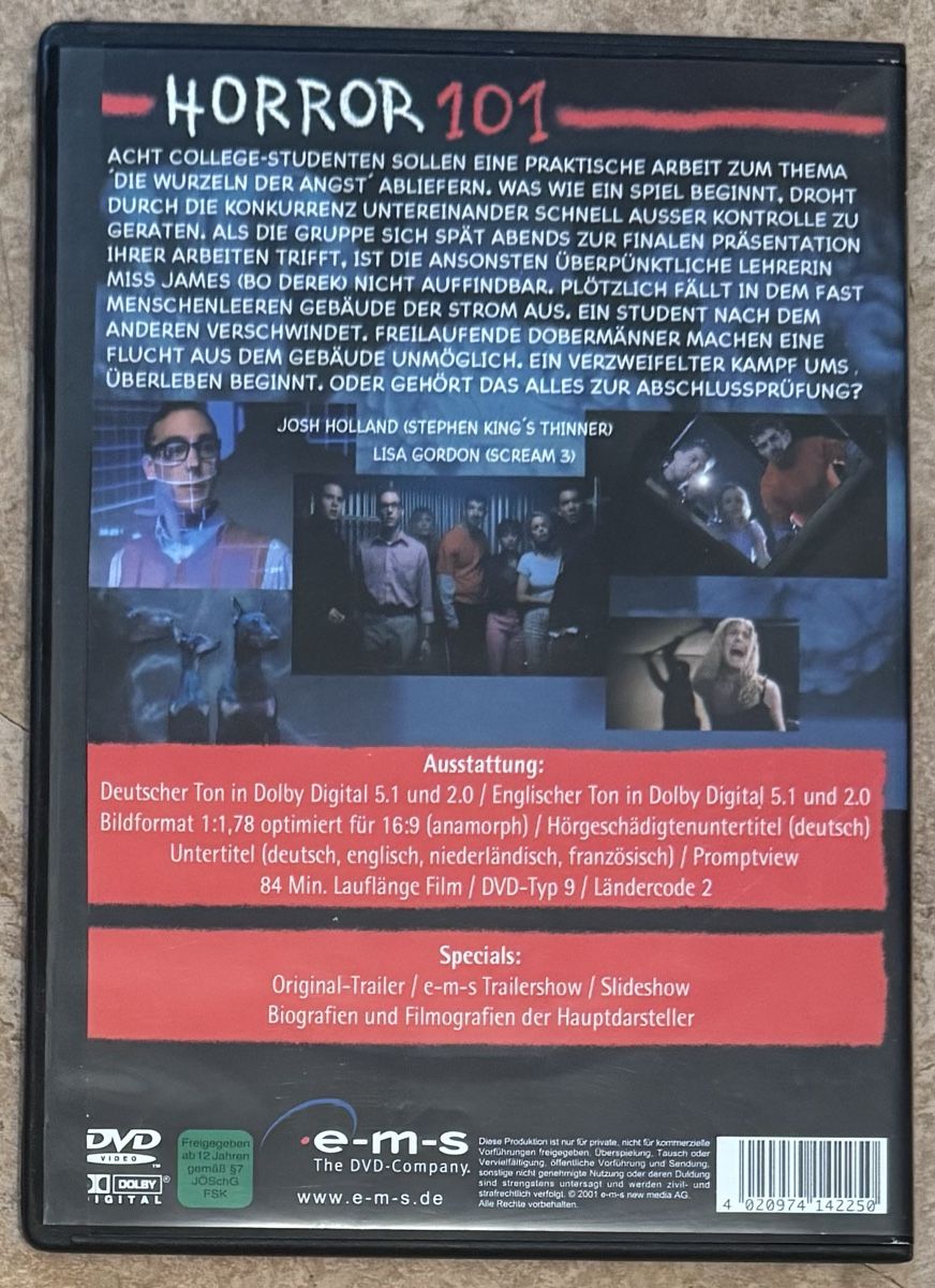Tutti i DVDs: HORROR 101 – Nuovo (secondo la descrizione) da Dietikon venduto da AndreaSch01 1