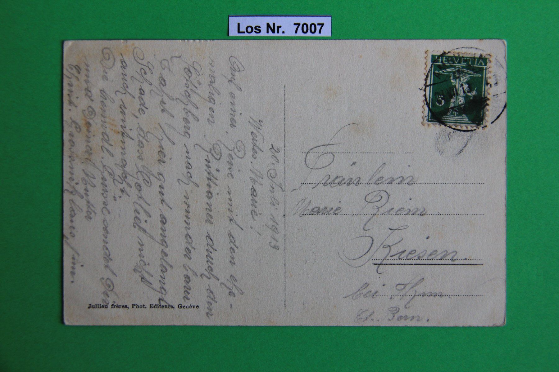 Ansichtskarten: CH Ansichtskarte Sion um 1910                       Los 7007 – Gebraucht aus Volken von jukon65 1