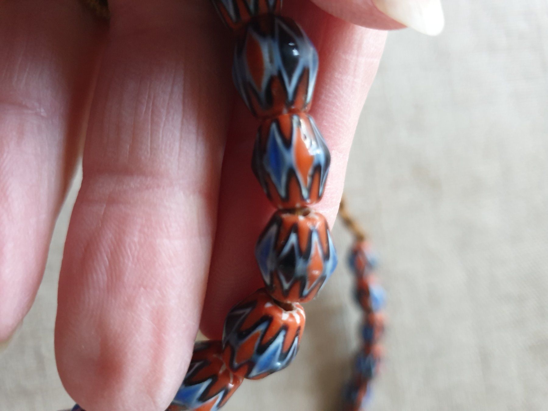 Catenine: Antike Tibet Kette mit wunderschönen Glasperlen – Usato da Bottmingen venduto da sandy_2 3