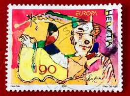  Nr.1052 Clown mut Requisiten  GESTEMPELT  2002   