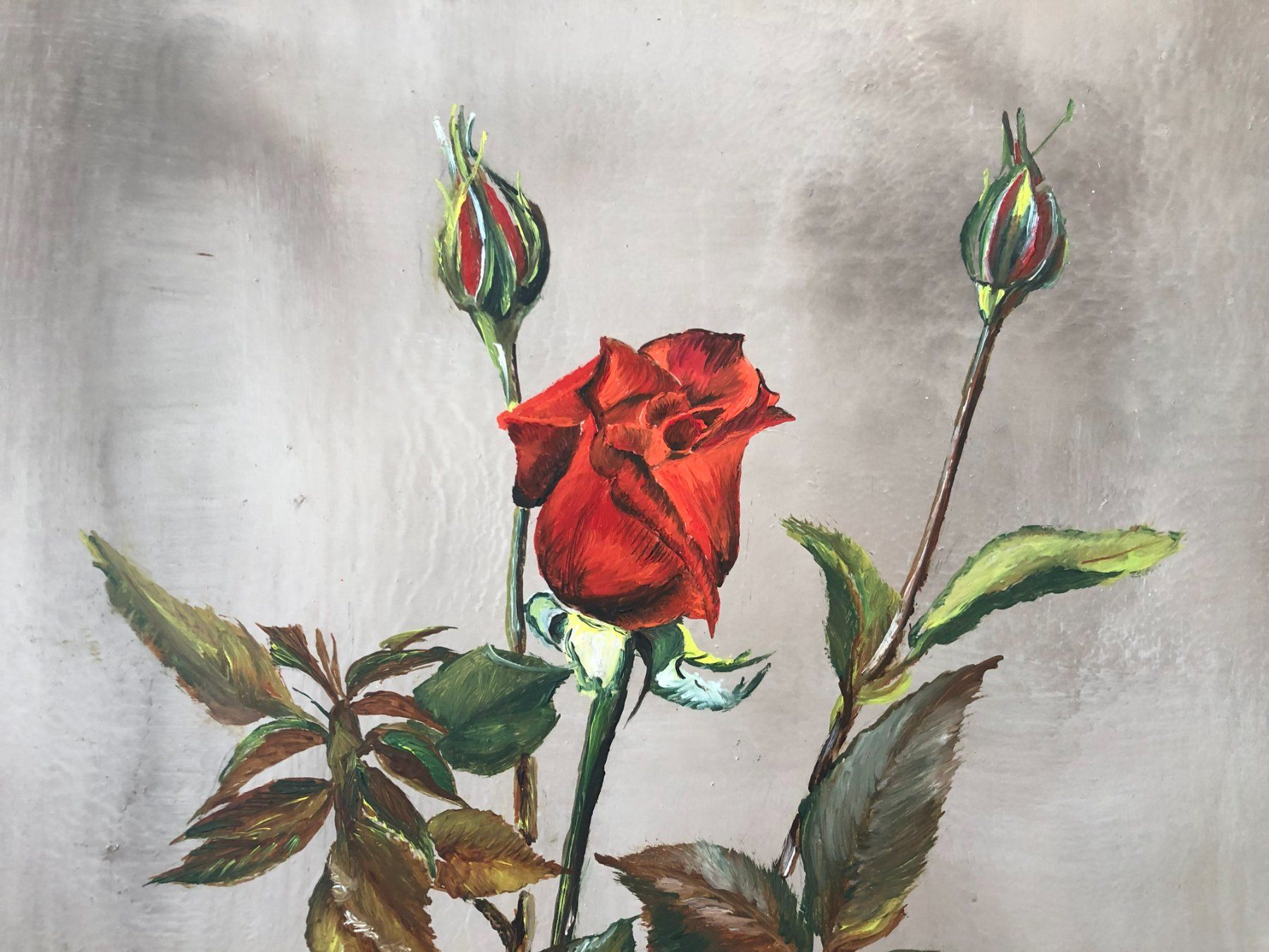 Dipinti: Öl Gemälde hübsches Rosenstillleben – Usato da Ottenbach venduto da TimelessEmotions. 7