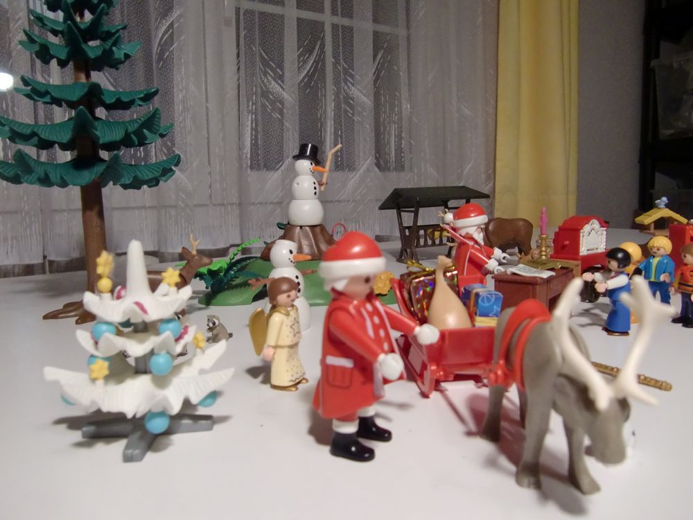 Playmobil Weihnachten beim Weihnachtsmann viele Tiere Kaufen auf