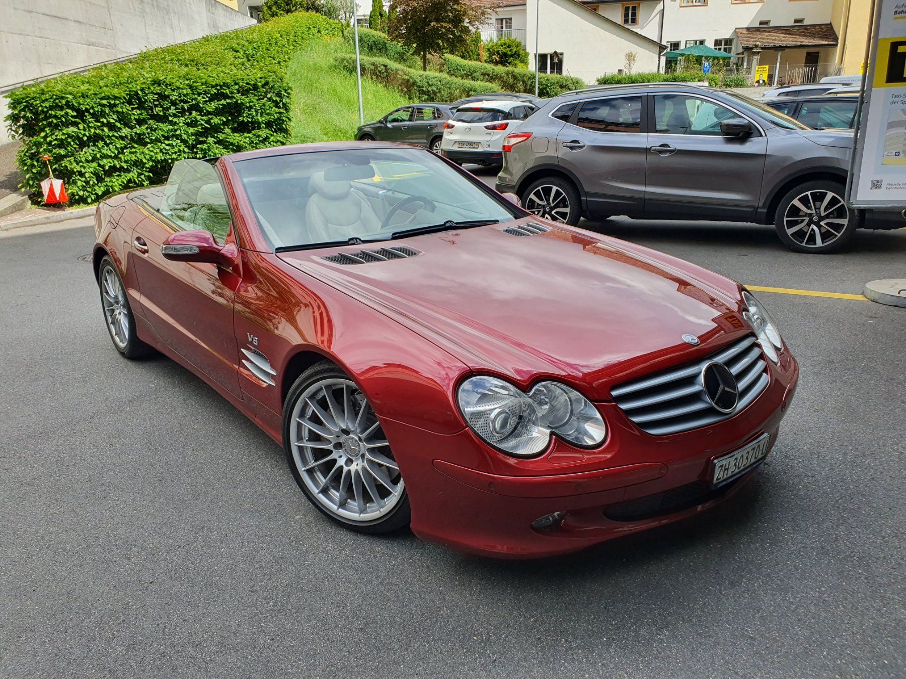 Mercedes 500 SL V8 Cabriolet Rouge, État Impeccable! (Gebraucht) in ...