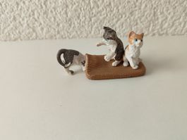 Schleich Katzen Babys Jungtier Wurf Bauernhof Haustier