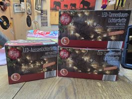 LED Lichterketten Set 1x 120 und 2x 180 LEDs warmweiss (T1)