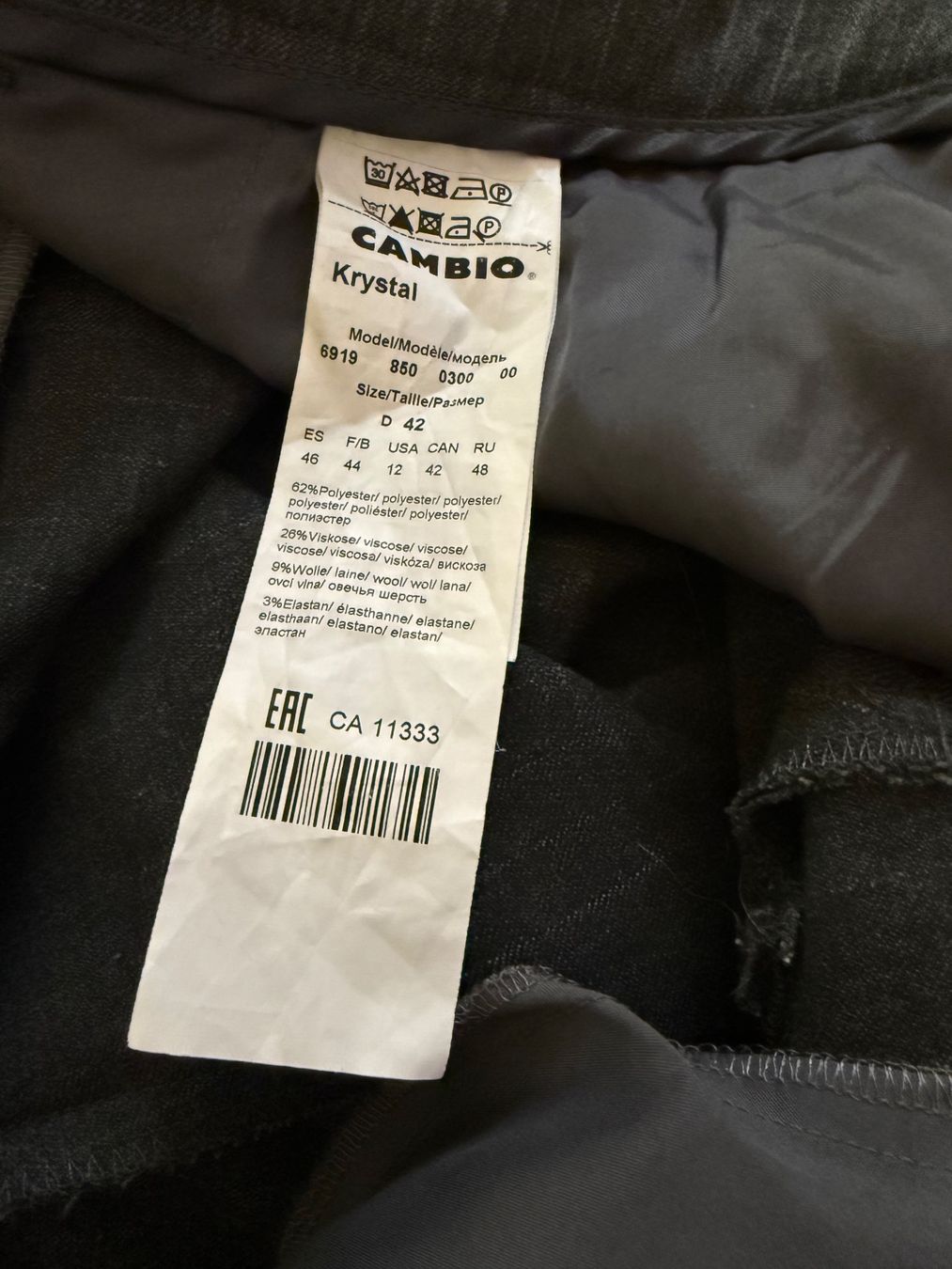 Cambio Pantaloni: Pantalon Cambio gris avec rayures – Usato da Gimel venduto da fan_8tvc 3