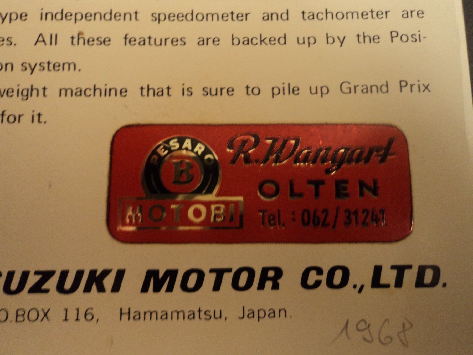 Documenti: Prospekt Suzuki T125 1968 Flying Leopard – Usato da Schwarzenburg venduto da modelCARama 1