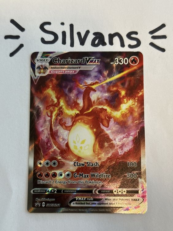 Charizard Vmax Alternativ Black Star Promo SWSH261 Englisch (Neu ...