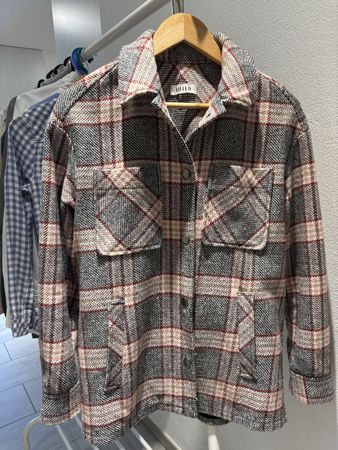 Stylische Karo-Hemdjacke, Gr. S